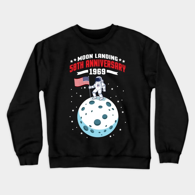 Apollo 11 50th Anniversary Moon Landing 1969 - 2019 Crewneck Sweatshirt by ghsp